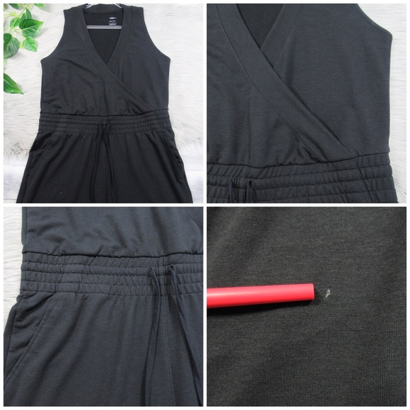 NIKE Yoga Dri-FIT French Terry Wide Leg Jumpsuit Women’s Size Large - Picture 6 of 12